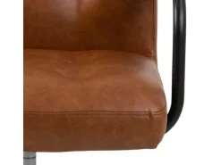 AC Design Bürostuhl Cosmo, mit Polsterrücken und Armlehnen, Cognac