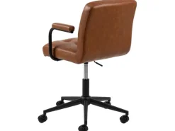 AC Design Bürostuhl Cosmo, mit Polsterrücken und Armlehnen, Cognac
