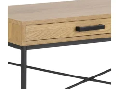 AC Design Tisch Seaford, Schwarz matt / Wildeiche matt