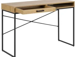 AC Design Tisch Seaford, Schwarz matt / Wildeiche matt
