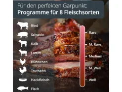 ADE Digitales BBQ-Thermometer schwarz