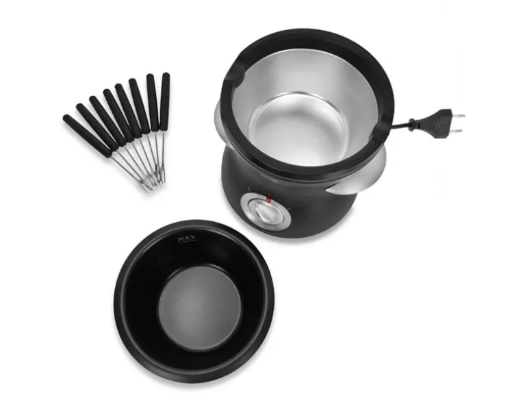 ADE Schokoladenfondue-Set KG2352 10 Teile, Schwarz