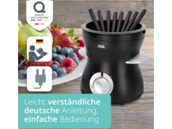 ADE Schokoladenfondue-Set KG2352 10 Teile, Schwarz