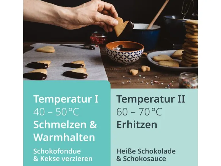 ADE Schokoladenfondue-Set KG2352 10 Teile, Schwarz