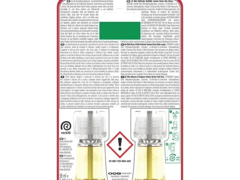 Air Wick Duftstecker Nachfüller DUO Rote Beeren & Pfirsich 2 x 19 ml