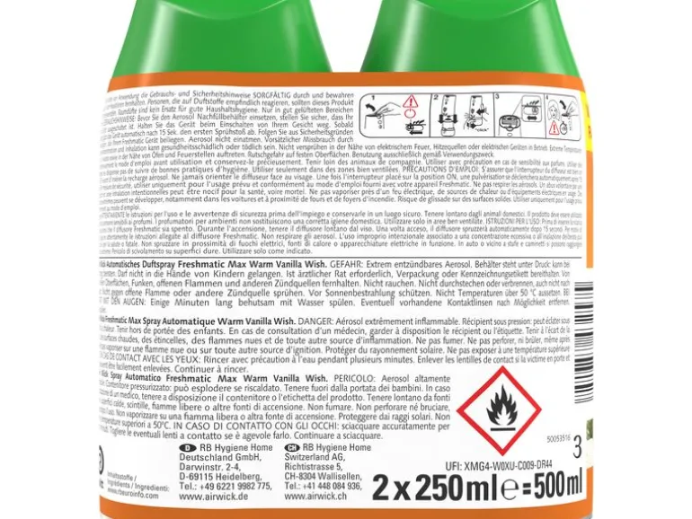 Air Wick Duftstecker Nachfüller DUO Warm Vanilla Wish, 2x 500 ml