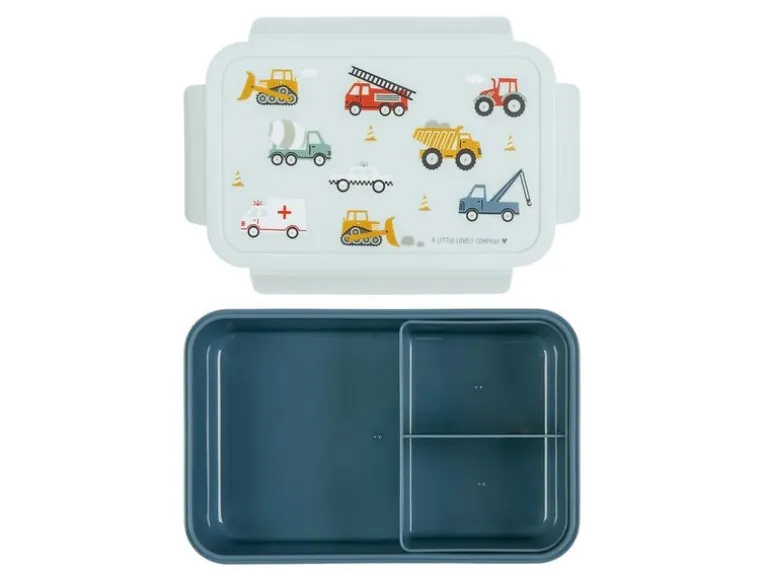 A Little Lovely Company Lunchbox Fahrzeuge Mehrfarbig
