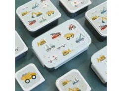 A Little Lovely Company Lunchbox Fahrzeuge Mehrfarbig
