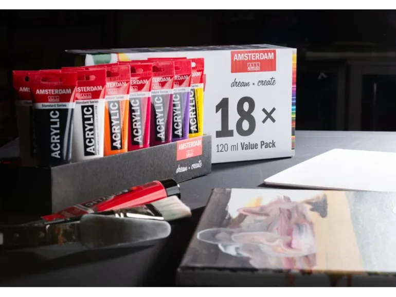 Amsterdam Acrylfarbe Standard Serie Set 18 x 120 ml