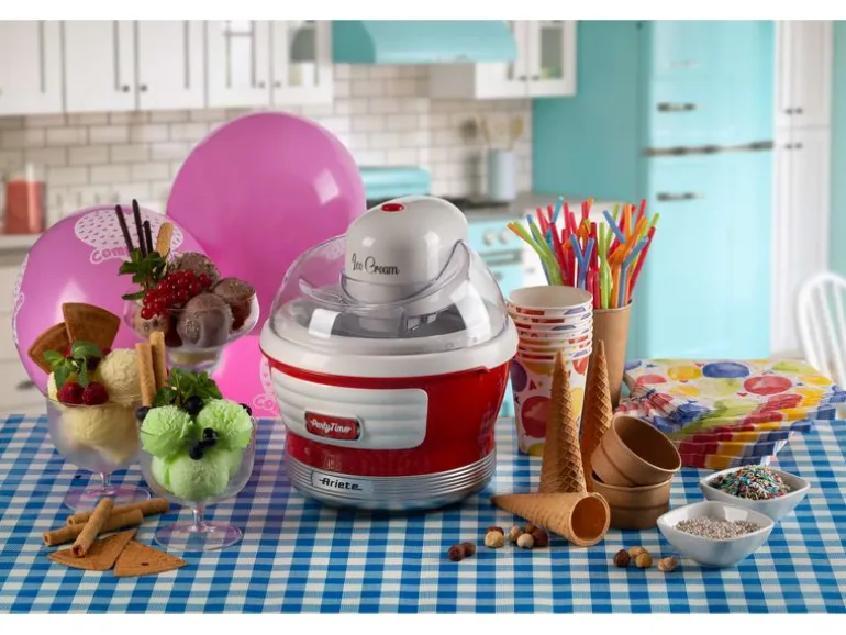 Ariete Glacemaschine Party Time ARI-643-RD 1.5 l, Rot/Weiss