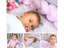 babybay Nestschlange geflochten Ivory/Beige/Crème 200 cm
