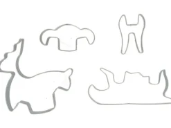 BackshopSchweiz Ausstechform 3d Weihnachtsschlitten Set - 4-teilig