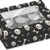 BackshopSchweiz Cupcake Box 6 Halloween Totenkopf 2 Stück, Schwarz