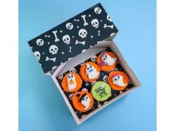 BackshopSchweiz Cupcake Box 6 Halloween Totenkopf 2 Stück, Schwarz