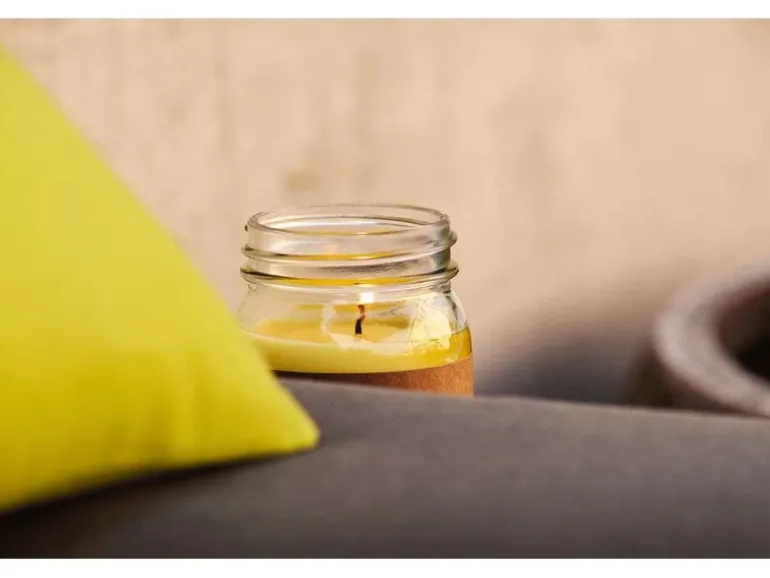 balthasar Gartenkerze Citronella Jar Gelb