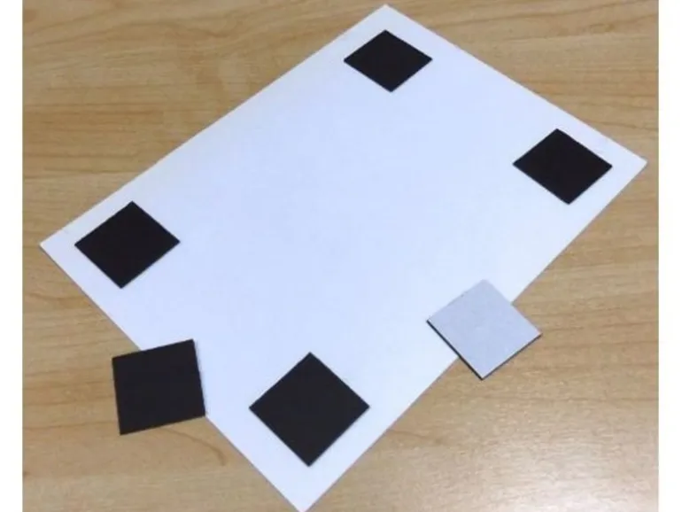 Berec Magnetplättchen 1 x 1 cm 100 Stück, Weiss-Schwarz