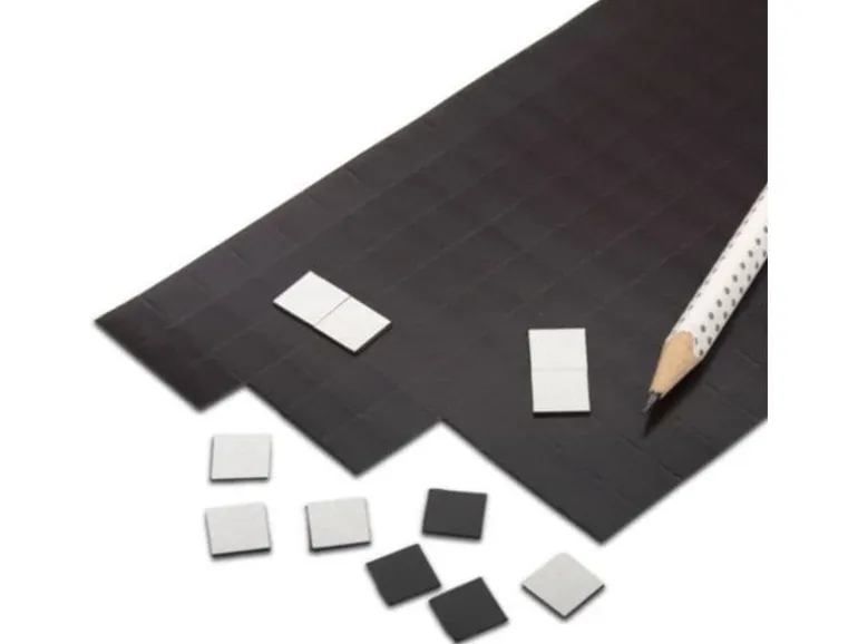 Berec Magnetplättchen 1 x 1 cm 100 Stück, Weiss-Schwarz