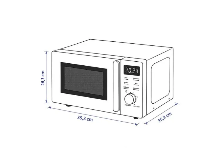 Berger Lanz Mikrowelle mit Grill MW20P62 Schwarz