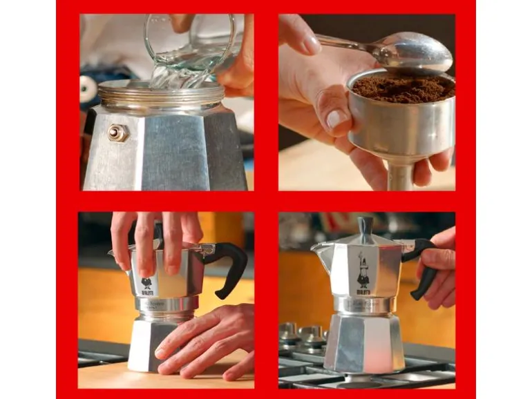 Bialetti Espressokocher Moka Express 1 Tassen, Silber