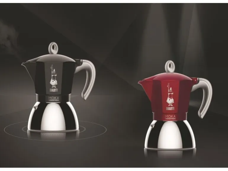 Bialetti Espressokocher New Moka Induktion 4 Tassen, Rot