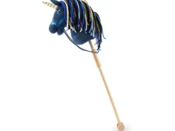 bieco Steckentier Einhorn Luna Blau/Gold/Dunkelblau