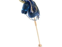 bieco Steckentier Einhorn Luna Blau/Gold/Dunkelblau