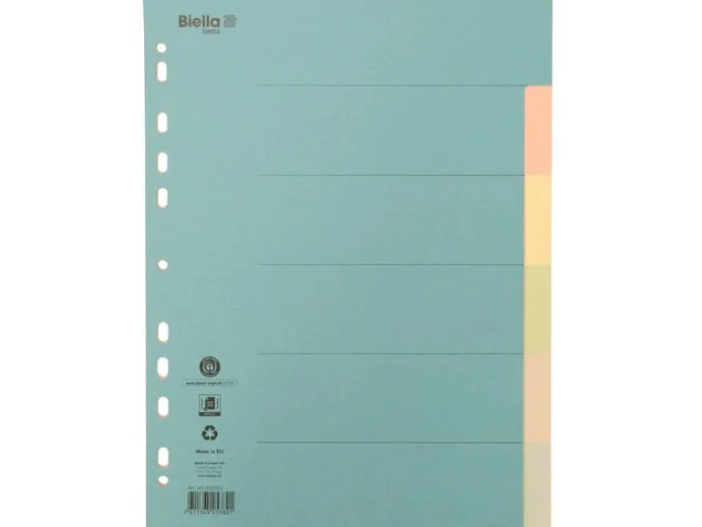 Biella Register A4 Karton 6-teilig