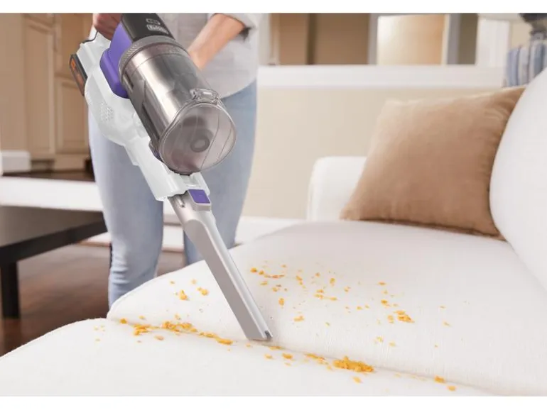 BLACK+DECKER Akku-Hand- und Stielsauger Pet 4 in 1 Weiss/Lila
