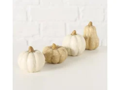 Boltze Aufsteller Kübis-Set Pumpky Keramik, 6.5 x 5.5 cm, 4 Stück