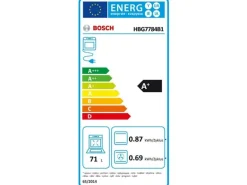 Bosch Einbaubackofen HBG7784B1 Schwarz A+