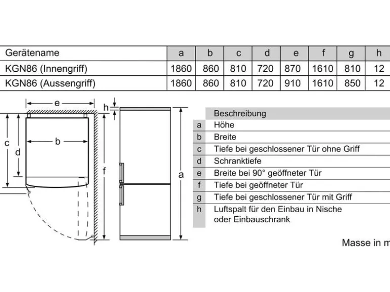 Bosch Kühl-Gefrierkombination KGN86AIDR Wechselbar, Rechts