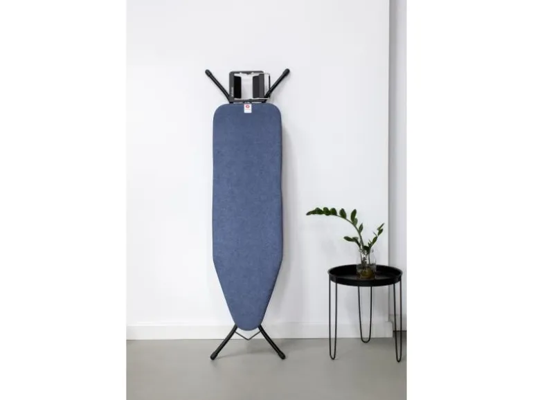 Brabantia Bügeltisch mit Dampfbügeleisenablage Blue Denim
