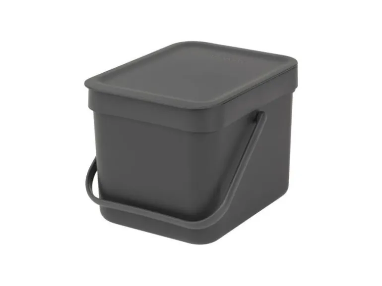 Brabantia Komposteimer Sort & Go 6 l, Grau