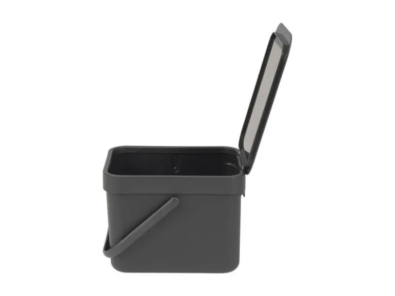 Brabantia Komposteimer Sort & Go 6 l, Grau