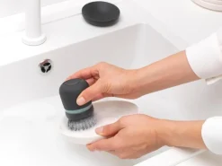 Brabantia Spülbürste mit Seifenspender Dunkelgrau