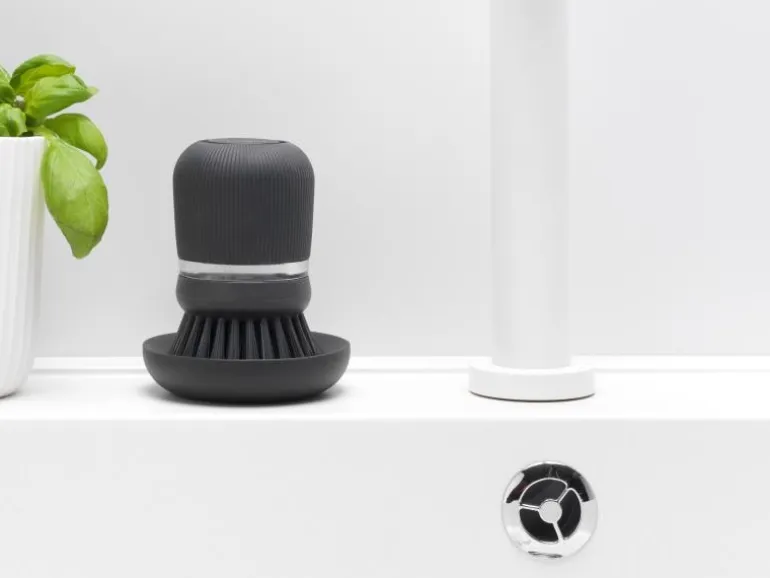 Brabantia Spülbürste mit Seifenspender Dunkelgrau