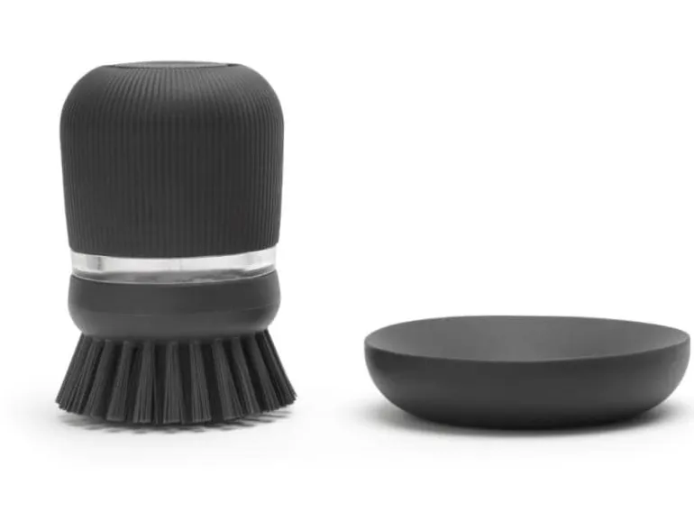 Brabantia Spülbürste mit Seifenspender Dunkelgrau