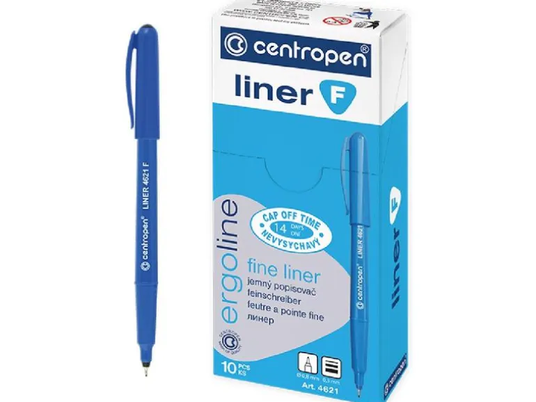 Büromaterial Fineliner Office Focus 10 Stück, Schwarz