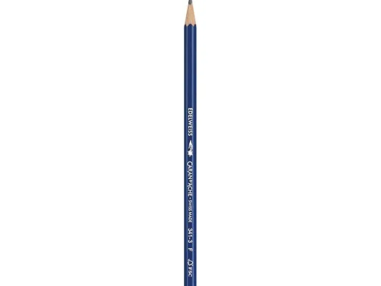 Caran d'Ache Bleistift F, Blau, 12 Stück