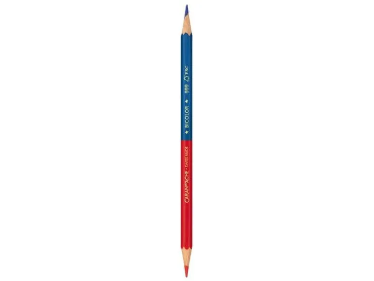 Caran d'Ache Farbstifte Prismalo Bicolor Blau; Rot