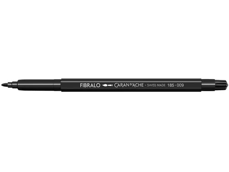 Caran d'Ache Filzstift Fibralo 1 Stück, Schwarz