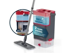 CLEANmaxx Komfort-Mopp, 7 l, Grau / Rot