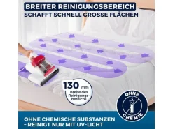 CLEANmaxx Milben-Handstaubsauger 400W, Weiss/Rot + CH-Stecker