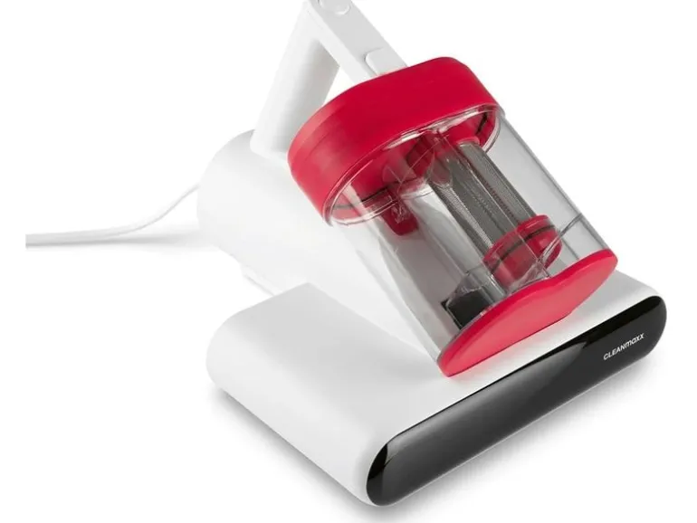CLEANmaxx Milben-Handstaubsauger 400W, Weiss/Rot + CH-Stecker