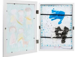 COCON Bilderrahmen für Kinderzeichnungen 34 x 25 x 4 cm, Weiss