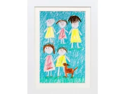 COCON Bilderrahmen für Kinderzeichnungen 34 x 25 x 4 cm, Weiss