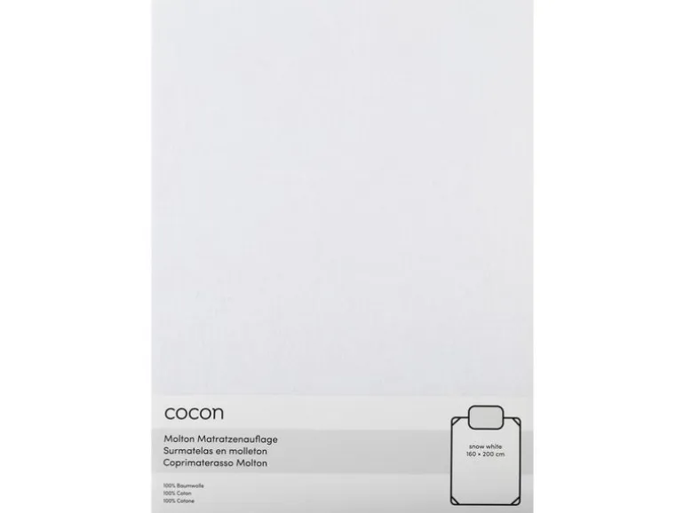 COCON Fixmolton 160 x 200 cm, Weiss