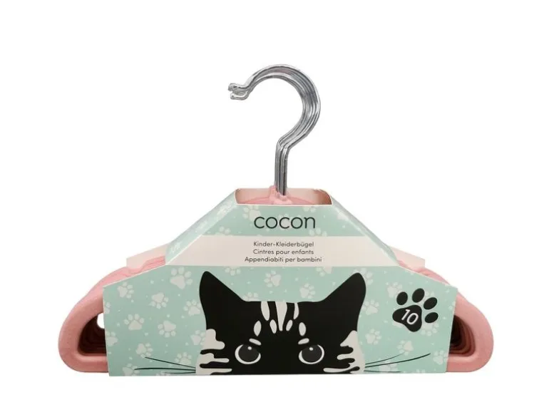 COCON Kinderkleiderbügel 10 Stück, Rosa