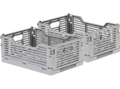 COCON Klappbox 22 x 15 x 9 cm 2 Stück, Grau