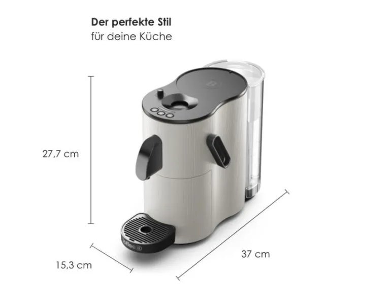 CoffeeB Portionskaffeemaschine Horizon Grau
